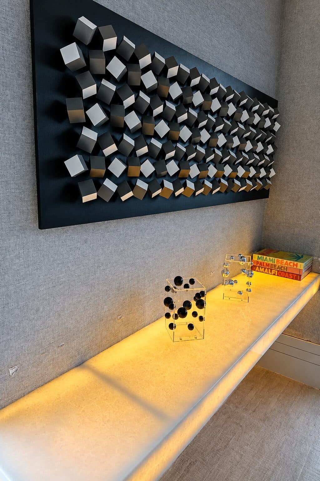 Living area with stone cladding — project 02