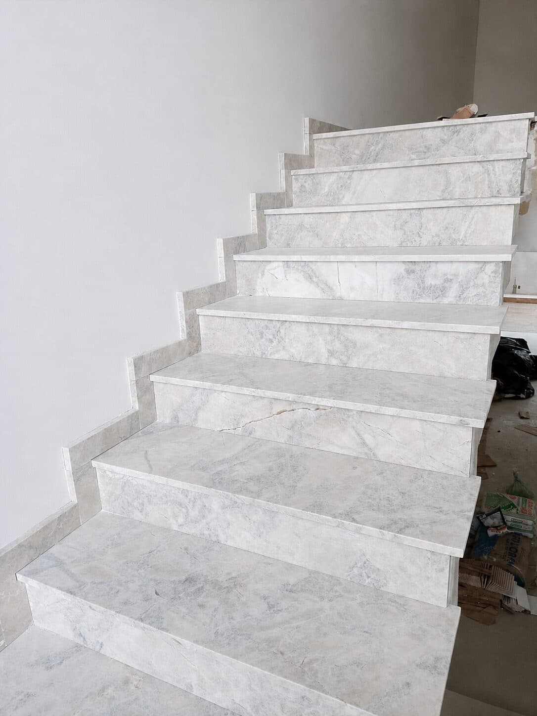 Stone-clad staircase